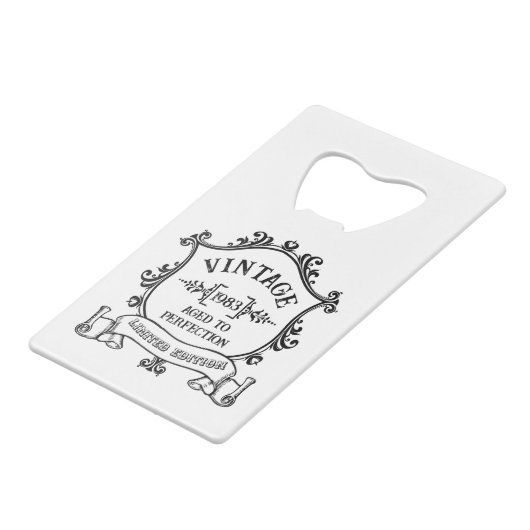 ヴィンテージ年完熟年カスタム誕生年 クレジットカード栓抜き (正面アングル)