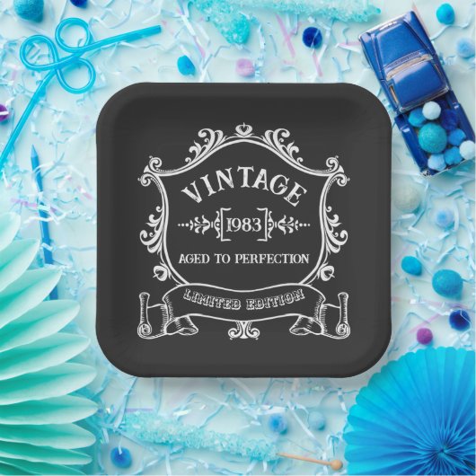 ヴィンテージ年完熟年カスタム誕生年 ペーパープレート (パーティー)