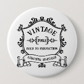 ヴィンテージ年完熟年カスタム誕生年 缶バッジ (正面)