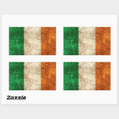 ヴィンテージ年老いたアイルランド国旗 長方形シール (シート)