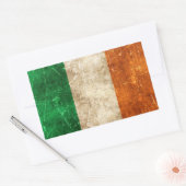 ヴィンテージ年老いたアイルランド国旗 長方形シール (封筒)