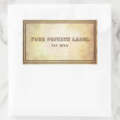 ヴィンテージ年老いたパーチメントあなたのプライベートラベルシール 長方形シール (バッグ)