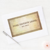 ヴィンテージ年老いたパーチメントあなたのプライベートラベルシール 長方形シール (封筒)