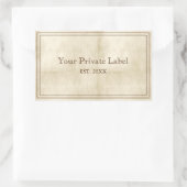 ヴィンテージ年老いたパーチメントあなたのプライベートラベルシール 長方形シール (バッグ)