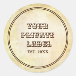 ヴィンテージ年老いたパーチメントあなたのプライベートラベルラウンド ラウンドシール