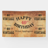 ヴィンテージ年齢の誕生日のデザイン4 横断幕 (横)