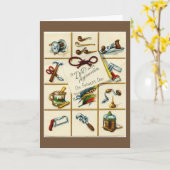 ヴィンテージ幸せの父の日 カード (黄色い花)