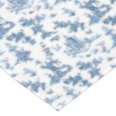 ヴィンテージ幻想的な噴水と木のトイルブルー テーブルクロス (アングル)