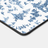 ヴィンテージ幻想的な噴水と木のトイルブルー デスクマット (コーナー)