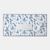 ヴィンテージ幻想的な噴水と木のトイルブルー デスクマット (キーボード&マウス)