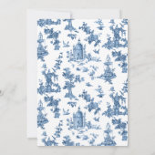 ヴィンテージ幻想的な噴水と木のトイルブルー ノートカード (裏面)