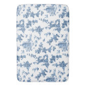 ヴィンテージ幻想的な噴水と木のトイルブルー バスマット (正面縦)