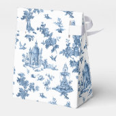 ヴィンテージ幻想的な噴水と木のトイルブルー フェイバーボックス (裏面サイド)