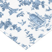 ヴィンテージ幻想的な噴水と木のトイルブルー ロングテーブルランナー (コーナー)