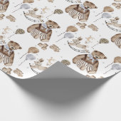 ヴィンテージ幼少期のクマのロッキングホース風船 ラッピングペーパー (角)