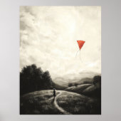 ヴィンテージ幼少期の思い出 – カイトを開いた少年 ポスター (正面)