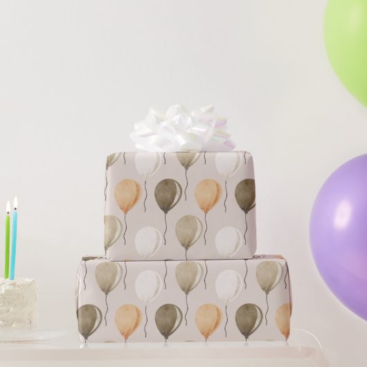 ヴィンテージ幼少期バルーン包装紙 ラッピングペーパー (パーティーギフト)