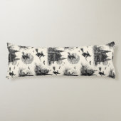 ヴィンテージ幽霊のよく出るハウスとウィッチトイレパターン(2) ボディピロー (正面)