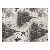 ヴィンテージ幽霊のよく出るハウスと魔女トイレパターン テーブルクロス (正面(横))