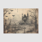 ヴィンテージ幽霊のよく出るハウスハロウィーンデクページ 薄葉紙 (正面)