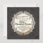 ヴィンテージ幽霊のよく出るハウスハロウィーン衣装パーティー 招待状 (正面)
