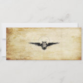 ヴィンテージ幽霊のよく出るハウスハローウィンパーティチケットI 招待状 (裏面)