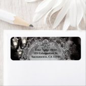 ヴィンテージ幽霊のよく出るハロウィーンの衣装パーティの招待状 ラベル (インサイチュ)