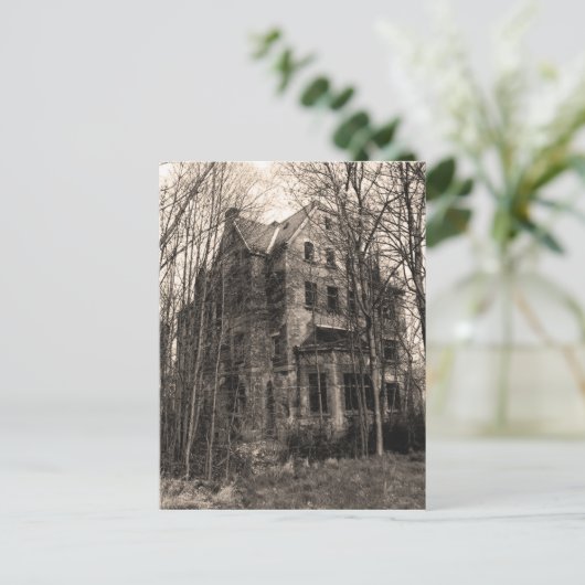 ヴィンテージ幽霊のよく出るハ実在トハロウィーン ポストカード (スタンド正面)