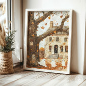 ヴィンテージ幽霊のよく出るハ絵を描ウスお洒落幽霊 ポスター