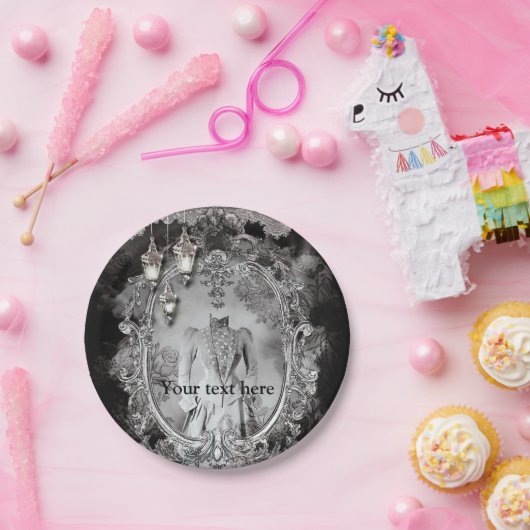 ヴィンテージ幽霊のよく出るレディーハロウィーンの衣装パーティー ペーパープレート (パーティー)