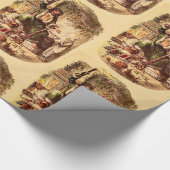 ヴィンテージ幽霊クリスマスプレゼント包装紙 ラッピングペーパー (角)