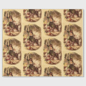 ヴィンテージ幽霊クリスマスプレゼント包装紙 ラッピングペーパー (フラット)