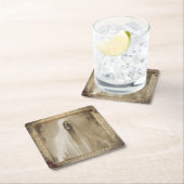 ヴィンテージ幽霊ハロウィン不気味 スクエアペーパーコースター (インサイチュ)