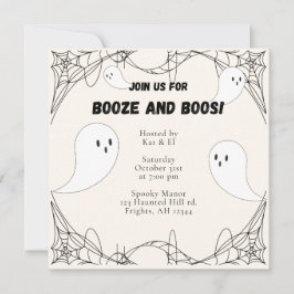 ヴィンテージ幽霊ハロウィーン招待状 招待状