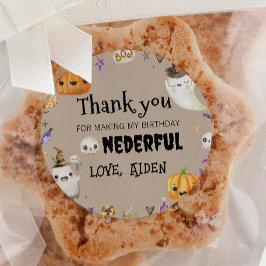 ヴィンテージ幽霊ハロウィーン誕生日パーティーラベル ラウンドシール