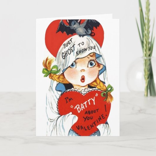 ヴィンテージ幽霊バティバレンタイン シーズンカード (正面)
