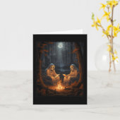 ヴィンテージ幽霊ブック読ズキャンピングゴシックハロウィー カード (黄色い花)