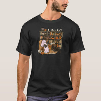 ヴィンテージ幽霊ブック読ズパンプキンゴシックハロウィー Tシャツ