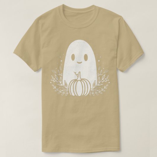 ヴィンテージ幽霊秋秋ハロウィーン Tシャツ (デザイン正面)