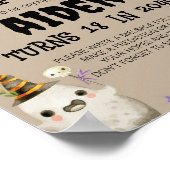 ヴィンテージ幽霊誕生日時間カプセル標識 ポスター (角)