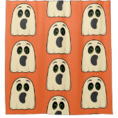 ヴィンテージ幽霊 シャワーカーテン (正面)