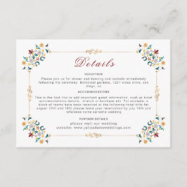 ヴィンテージ幾何クラシカル複雑な結婚モチーフ エンクロージャーカード