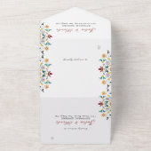 ヴィンテージ幾何クラシカル複雑な結婚モチーフ オールインワン招待状 (外側)