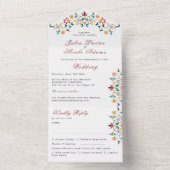 ヴィンテージ幾何クラシカル複雑な結婚モチーフ オールインワン招待状 (内側)