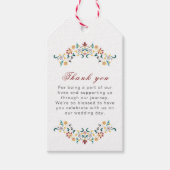 ヴィンテージ幾何クラシカル複雑な結婚モチーフ ギフトタグ (正面)