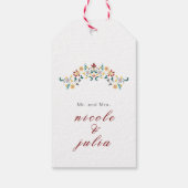 ヴィンテージ幾何クラシカル複雑な結婚モチーフ ギフトタグ (裏面)