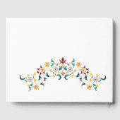 ヴィンテージ幾何クラシカル複雑な結婚モチーフ ゲストブック (裏面)