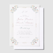 ヴィンテージ幾何クラシカル複雑な結婚モチーフ ベラム紙招待状 (オフセット)