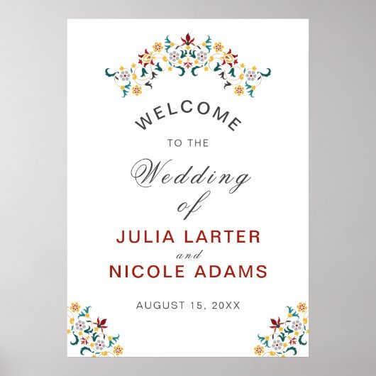 ヴィンテージ幾何クラシカル複雑な結婚モチーフ ポスター (正面)