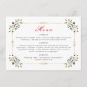 ヴィンテージ幾何クラシカル複雑な結婚モチーフ メニュー (正面)